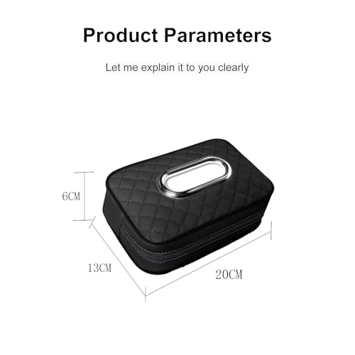 Car Tissue Holder, Extra Large Capacity car Tissue Box can Hold 130-180 tissues per Box, Size: 7.9"x5.1"x2.4"