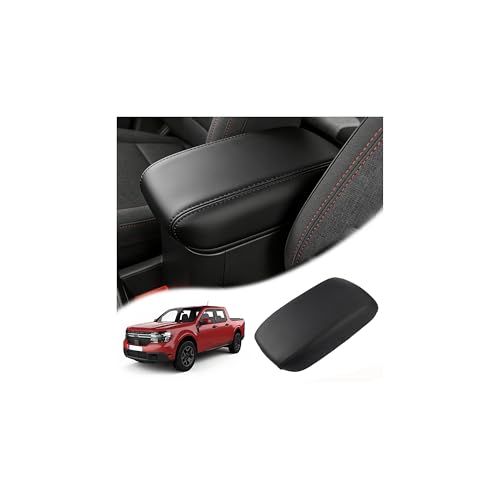 Autorder Center Console Cover for 2022-2025 2026 Ford Maverick Accessories Armrest Cover Anti-Scratch Middle Console Pad Leather Armrest Protector - size: 22-26 Ford Maverick