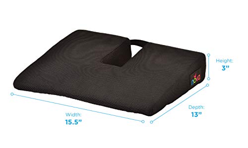 NOVA Medical Products Coccyx Gel Foam Car & Seat Cushion, Black
