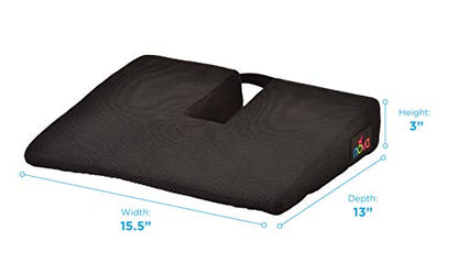 NOVA Medical Products Coccyx Gel Foam Car & Seat Cushion, Black