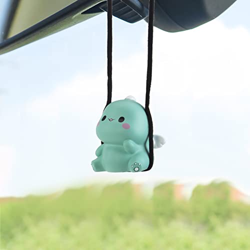 wonuu Cute Dinosaur Pendant Flying Hanging Ornament for Car Rearview Mirror Charms Decoration Accessories - color: Dinosaur_green