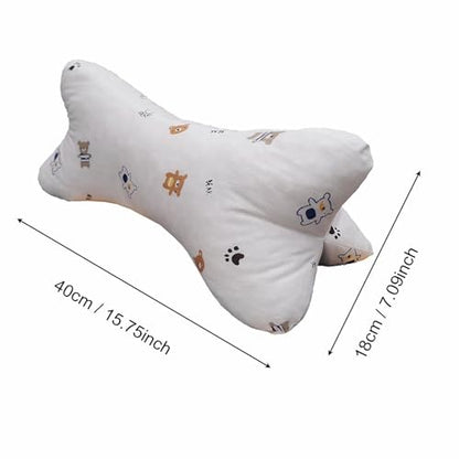 Neck & Cervical Pillows Dog Bone Shaped Travel Neck Pillows With Washable Removable Cover For Car Bus Truck Driving Comfort Head Rest Support Bone Pillows For Neck Chiropractic Pillow ( Size : A ) - size: A
