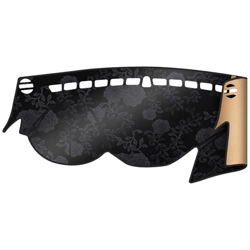 Dash Cover, Anti-Glare, Sun Protection, Dustproof, UV-Proof, Dashboard Covers, Interior Car Accessorie Fit for 2011-2014 Hy-undai Sonata, 2015 Hybrid (W/o HUD Models), Black Patterned Flannel - color: Black Patterned Flannel, size: Fit for 2011-2015 Hy-un