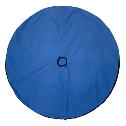 SavvyCraft Waterproof Boat Steering Wheel Covers, Heavy Duty Solution-Dyed 600D Fade-Resistant UV Protection Sailboat Yacht Marine Steering Wheel Protector Case, Vecro and Zipper Closure Blue 48" - color: Blue, size: 48" Wheel Diameter