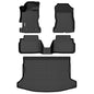 GINOWY-Floor Mats & Cargo Liner for Subaru Crosstrek 2018-2023& Impreza (Not Hybrid Models) 2017-2023, TPE All Weather Crosstrek Floor Mats, Non-Slip Waterproof Floor Liners Accessories Black - style: 47) for Subaru Crosstrek 2018-2023 Full Set