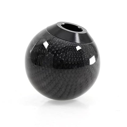 MUGE Racing Fabric Shift Boot with Round Ball Carbon Fiber Shift Knob,Universal Shift Boot Cover with Weighted Shift Knob (Style 1)