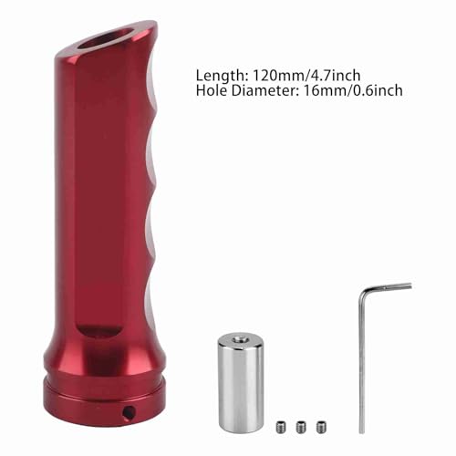 Handbrake Cover,Universal Auto Car Aluminum Emergency HandBrake Cover Handle Protector Hand Brake Sleeve(Red)