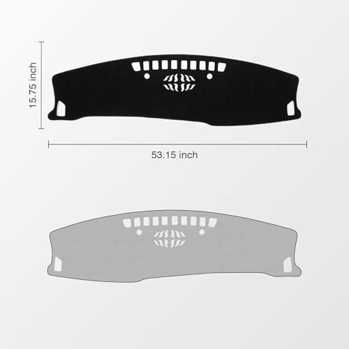 KUST Black Dash Cover Compatible with Kia Seltos 2024 2025 2026 Dashboard Cover Accessories for Seltos Non-Slip Polyester Dashboard Mat Custom Fit Center Console Sunshield Protector No Glare - size: Seltos 24-26(Black)