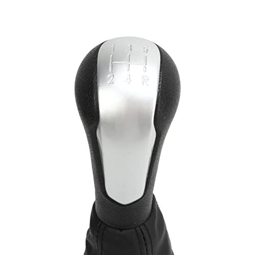 Gear Shift Knob Cover Kit, Manual Gear Stick Shift Knob Black PU Cover Compatible with Spark