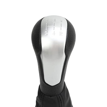 Gear Shift Knob Cover Kit, Manual Gear Stick Shift Knob Black PU Cover Compatible with Spark