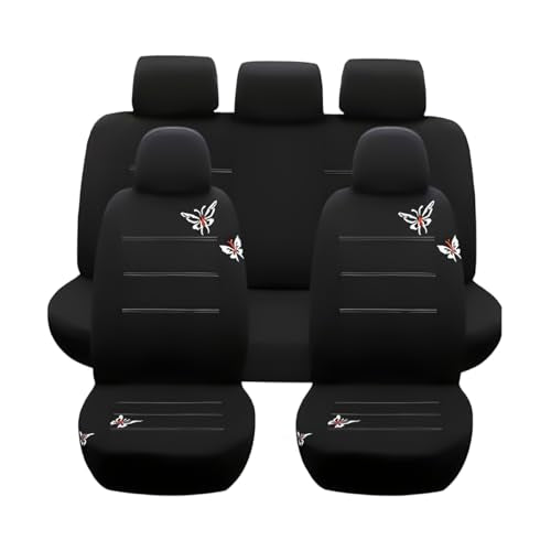 9PCS Full Set Car Seat Covers, Automotive Front and Rear Split Bench Protector Cover Set, Light Breathable Durable Washable, Airbag Compatible, Universal for SUV, Truck, RV, Van, Sedan