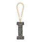 MECCANIXITY Bling Car Letter Charm, Initial I Letter Interior Car Rear View Mirror Decoration Hanging Crystal Ornaments for Women Bags Water Cup DIY Craft, Gray - style: I Letter