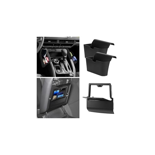 Karltys 3 Pcs Center Console Organizer, Gear Shift Organizer Tray No Obstruct Legs, Hidden Storage Box with Double-Sided Tape for Chevy Colorado/GMC Canyon 2023-2025 2026 Accessories