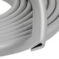 Rubber U Channel Edge Trim, Door Seal Strip, Fits Edge up to 1/16 Inch (1. 6mm) U Shape Weather Stripping(20 Feet,Gray) - color: Gray, size: 20 Feet