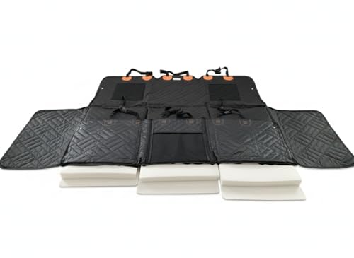 Back Seat Extender for Dogs Thick Foam Cushion, Hard Bottom Dog Car Seat Cover for Back Seat, Waterproof Dog Hammock for Car, Backseat Pet Cover for SUV, Truck, Car
