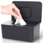Baby Wipes Dispenser & Wipes Holder - Non-Slip Refillable Baby Wipes Container with Sealing Lid, Keeps Wipes Fresh, Portable Wipes Case for Travel & Home (Black) - color: Black