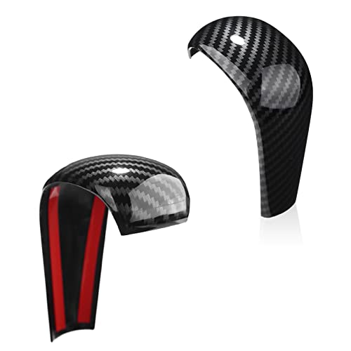 Compatible with Mazda 3 CX-30 CX-50 Accessories Sporty Car Gears Gear Panel Gear Shift Knob Cover Trim Cap Interior Decoration Sticker -Carbon Fiber Style