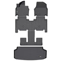 HAFIDI® Floor Mats & Cargo Liner Set Fit for 2024 2025 2026 Kia EV9 6 Seats（Not Fit Relaxation Chairs） All Weather Protection TPE Anti-Slip Automotive Full Set Floor Liners Custom Accessories - Black - style: 1) For EV9 6 Seats 2024 2025 Full Set