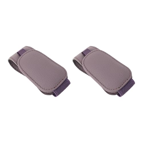 Yuoyar 2 Packs Magnetic Sunglass Holder for Car Visor (Purple) | Magnetic Interior Car Accessories - color: Purple, size: 2pcs