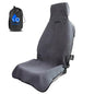 1 Pack Towel Car Seat Cover Towel, Waterproof Washable Front Seat Protectors with Terry Cloth, Non-Slip Backing, Universal Fit for Cars SUVs Trucks,Gym,Beach,Pets, Kids,Road Trips (Gray)