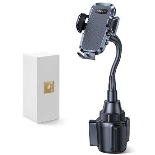 Miracase Cup Holder Phone Mount - Universal Gooseneck Adjustable Car Cell Phone Mount for iPhone, Samsung, Google and All 4.0-7.2 inches Smartphones - color: Gooseneck