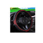 15 Inch Car Leather Steering Wheel Cover, Automotive Accessories Elastic Breathable Anti-Slip Soft Wheel Protector Fits Men and Women, Suitable for SUVs, Trucks, Vehicles and RVs (Wine red) - color: Wine red