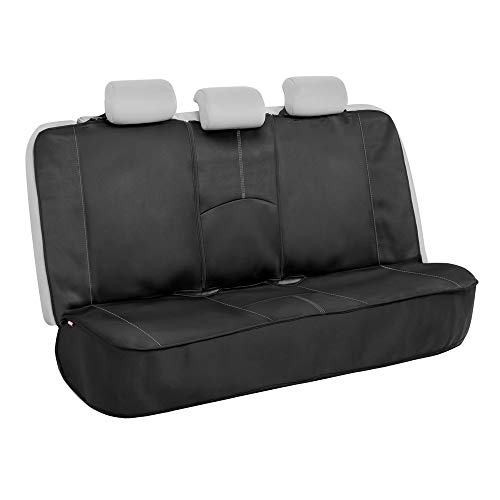 Motor Trend SpillGuard Waterproof Car Seat Covers, Front and Rear Full Set (Gray Stitch) – Neoprene Seat Protectors with Extended Bench Side Coverage for Auto, Truck, Van, and SUV - color: Gray Stitching