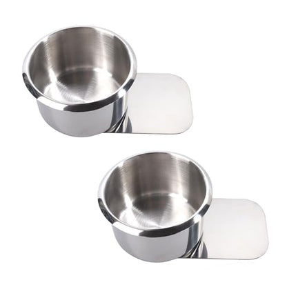 GSE Games & Sports Expert Stainless Steel Cup Holder, Drop-in Cup Holder for Casino Poker Tables, Work Desks, Boats, RVs, Cards & Trucks (Slide Under) - color: Small, style: 2-Pack