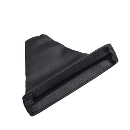 Car Shift Gear Stick Handbrake Cover Manual Shift Boot Black Leather Boot Cover Case for to-yo-ta Co-Rolla 2007 2008 2009 2010 2012 2013 - color: Handbrake dust cover