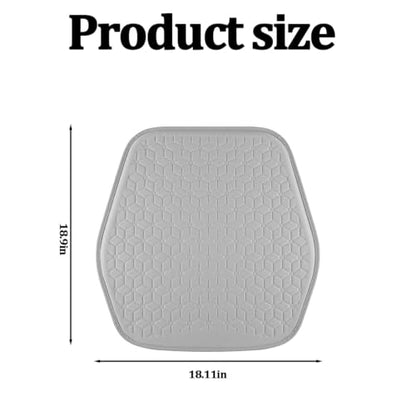 Gel Car Seat Cushion, Soft Cooling Honeycomb Non-Slip Vehicle Seat Bottom Mat for Long Sitting, Breathable Automotive Interior Chair Pad to Reduce Sweat, Universal for Truck SUV RV (Gray) - color: Gray