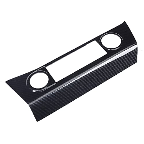 for Honda Civic 2012 2013 2014 2015 Carbon Fiber Style ABS Door Window Lift Buttons Cover Trim, Brake Handle Handbrake Cover, Air Condition Panel Cover Trim (Air Condition Panel Cover) - style: Air Condition Panel Cover