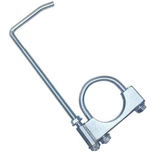 2" Universal Exhaust Clamp With Hanger, Muffler Hanger Exhaust Pipe Hanger for Cars, Trucks - size: 2"