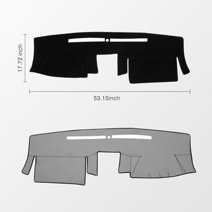 KUST Black Dash Cover for Nissan Frontier 2005-2019 2020 2021/Xterra 2005-2015/Pathfinder 2005-2012, 2009-2012 Suzuki Equato Polyester Dashboard Cover Non-Slip Sunshade Windshield No Glare - size: For Frontier 05-21