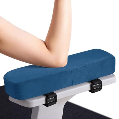 Smiry Ergonomic Office Chair Armrest Pads, Memory Foam Arm Rest Covers, Non-Slip Armrest Cushion with Adjustable Buckles and Straps, Elbow Relief for Desk, Gaming & Wheelchair (Ocean, Set of 2) - color: Ocean
