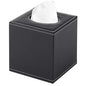 PU Leather Tissue Box Cover Square,Upgrade Large Size Napkin Holder Pumping Paper Case Dispenser,Facial Tissue Holder with Magnetic Bottom for Home Office Car Hotel Restaurant Black (Black-1) - color: Black-1