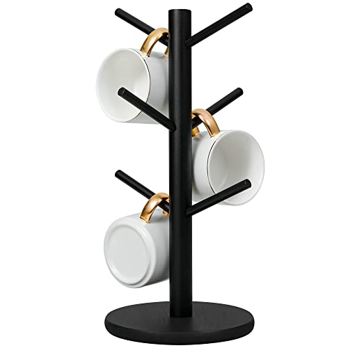 MyLifeUNIT Mug Holder Tree, Coffee Cup Holder with 6 Hooks (Black) | MyLifeUNIT - color: Black