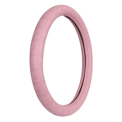 Sanrio Hello Kitty Pink Car Steering Wheel Cover, Universal Fit Cute Car Accessories for Women Stylish Decor Gifts Hello Kitty Accessories - Fits Standard Wheels 14.5"-15" - style: Hello Kitty Pink