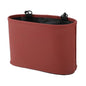 Car Trash Can Portable and Hanging 10.2" Length 4.3" Width 6.7" Height Trash Bin Faux Leather Wine Red 1 Pcs - color: Wine Red
