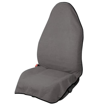 Car Seat Covers - Front Seats Sweat - Absorbent & Waterproof Towel Material, Ideal for Gym, Running, Swimming, Beach & Hiking - Fits Cars, SUVs, Trucks (Classic Gray, 1 Piece)
