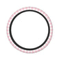 Thickened Elastic Steering Wheel Cover, Girly Pastel Pink Gingham Plaid Ultra, Soft, Breathable, Fit for Cars, SUVs, Trucks, Stylish Comfortable Grip - color: Girly Pastel Pink Gingham Plaid