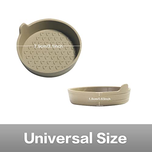 4 Packs Silicone Car Cup Holder Coasters,Car Coasters for Cup Holders,Universal Removabl Vehicle Cup Holder Coasters for Most Cars, Trucks, RVs (Beige) - color: Beige