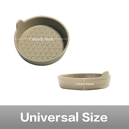 4 Packs Silicone Car Cup Holder Coasters,Car Coasters for Cup Holders,Universal Removabl Vehicle Cup Holder Coasters for Most Cars, Trucks, RVs (Beige) - color: Beige