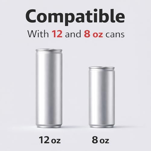 Slim Can Cup Holder Insert Adapter for Car | Fits 8.4oz & 12oz Skinny Cans | Reversible Wiggle-Free Design | Heat-Resistant | Compatible with Skinny Energy Drinks