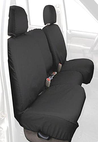 Covercraft Custom-Fit Rear- Third Seat Bench SeatSaver Seat Covers - Polycotton Fabric, Charcoal Black - color: Charcoal Black