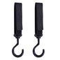 Wisdompro Car Seat Headrest Hook, 2 Pack Multi-Purpose Hanger for Handbag, Purse, Coat, Clothes & Grocery Bag - Black