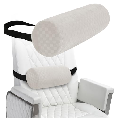 Lumbar Roll Pillow for Lower Back, Lumbar Support Foam Roll Cushion with Pillowcase and Upgraded Strap for Office, Chair, Car, Seat Pain Relief & Improving Posture (Cream, Short-11 * 4.3'') - color: Cream, size: Short-11*4.3''