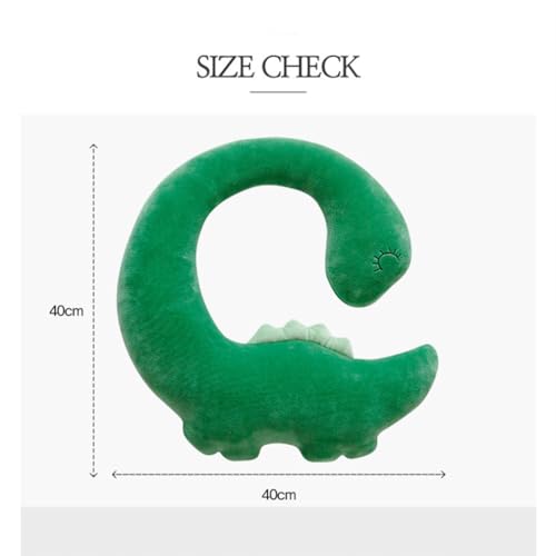 Car Travel Pillow for Kids Car Seat Pillow Cute Cartoon Travel Pillow Cushion Breathable Head and Body Support Pillow for Sleeping Travel Neck Rest Car Seat Pillow Long Journey&Road Trip - color: Green Dinosaur