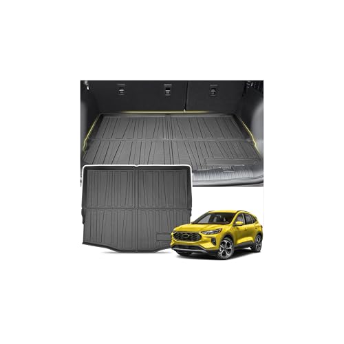 KUST Trunk Cargo Mat for 2020-2026 Ford Escape Accessories, All Weather Cargo Liner Rear Trunk Liner TPE Rubber Raised Edge - size: For 2020-2026 Escape | Trunk Mat