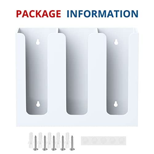 Acrylic Cup Holder, 3 Compartment, Disposable Coffee Cup Dispenser Storage Organizer, White - color: White