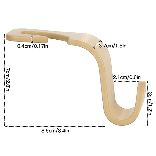 Soleebee 4 Pack Car Headrest Hooks - Universal Auto Hooks for Back Seat Hangers, Storage Organizer (Beige) - color: Beige